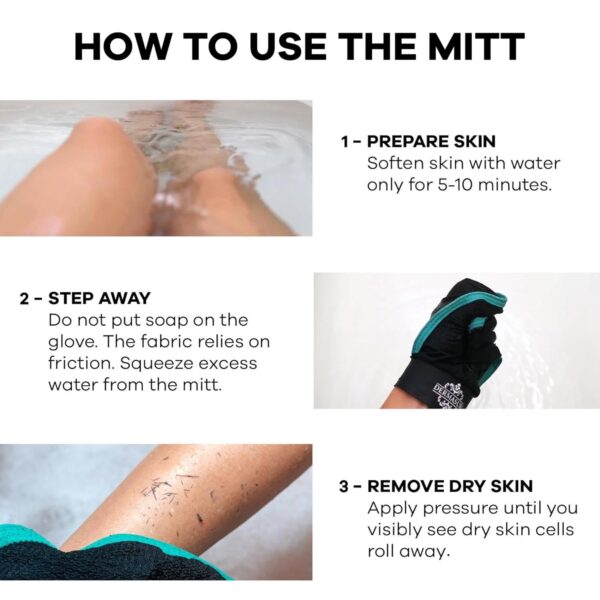 Dermasuri Deep Exfoliating Glove - Polishing Mitt Body Scrubber - Korean Skin Cleaner Exfoliator & Dead Skin Buffing Treatment - Keratosis Pilaris Scrub Remover- Shower Skincare (1 Pack) - Image 6