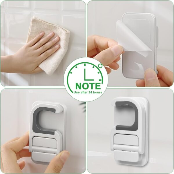 3pack Broom and Mop Holder Wall Mount No Drill Mop and Broom Gripper Mop Handle Hanger Household Cleaning Organizer, Holds up to 6 lb - Image 7