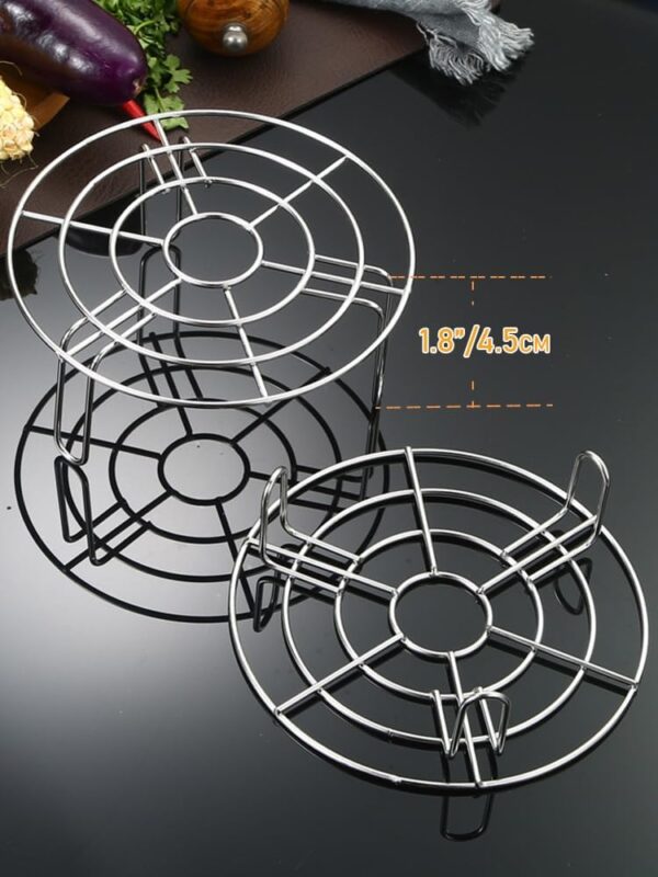 Grill Wire Cooling Racks for Oven Use Dia 10.2" Stainless Round Cooking Racks for Barbecue Air Fryer Instant Pot Pressure Cooker Canning Dutch Oven (Height 1.8",10.2"/26cm) - Image 2