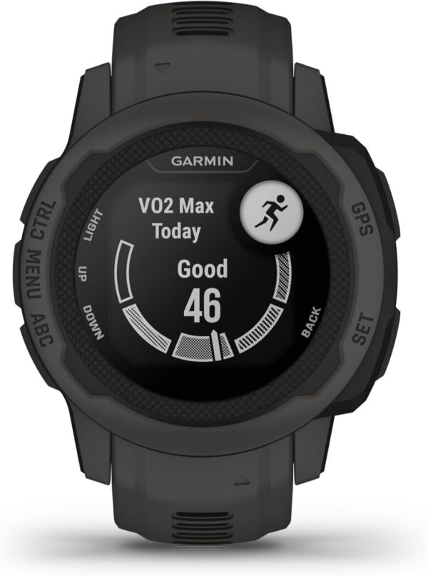 Garmin Instinct 2S, Smaller-Sized GPS Outdoor Watch, Multi-GNSS Support, Tracback Routing, Graphite, 40 MM