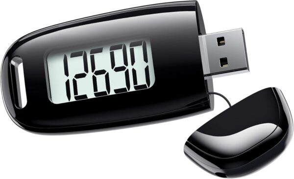 3D Pedometer for Walking, Simple Walking Step Counter with Removable Clip and Strap, USB Rechargeable Step Tracker with Backlight, Accurate Step Counter for Men Women Kids Seniors