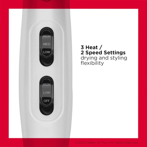 REVLON Volume Booster, Hair Dryer with Curl Enhancing Diffuser | Increase Volume, Decrease Frizz and Damage, Fast Drying, 1875 Watts (White) - Image 3