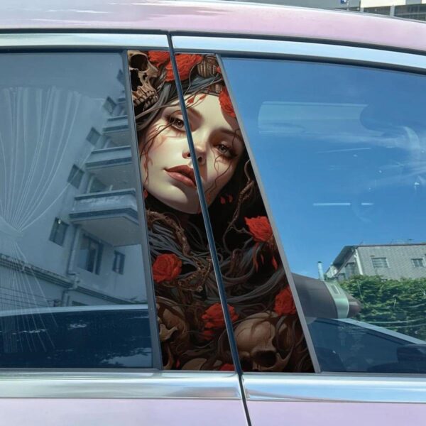 1 Pair Gô thikc Nuon Jesus Car Stickers DIY B-Pillar Cover Scratches Waterproof Durable Decoration Auto PET Decals Trending Now - Image 2