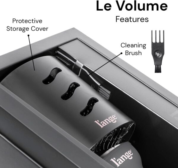 L'ANGE HAIR Le Volume 2-in-1 Titanium Blow Dryer Brush | Hot Air Brush in One with Oval Barrel | Hair Styler for Smooth, Frizz-Free Results for All Hair Types (Black - 75 mm) - Image 6
