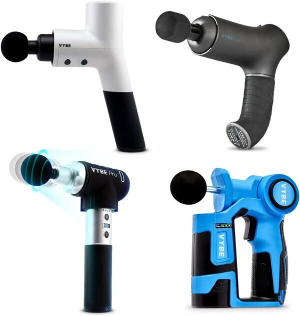 VYBE Percussion Massage Gun - V2-6 Speed Percussion Massager Guns w/ 3 Attachments for Deep Tissue Muscle Therapy - Electric, Handheld, Cordless, Adjustable Arm - Image 8