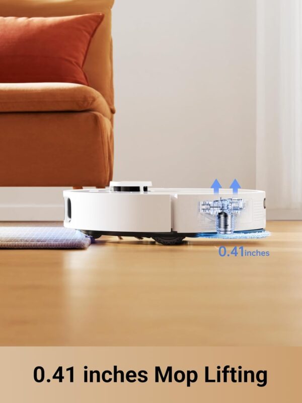DREAME L10s Pro Ultra Heat Robot Vacuum and Mop Combo, Mop Extend, 7000Pa Suction, Auto Robot Care and Maintenance, 136°F Hot Water Mop Self-Cleaning, Obstacle Avoidance, Ideal for Hair, Carpets - Image 3