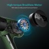 Opove Massage Gun Fascia Percussive Muscle Massager 14.5mm for Back Pain Relief Workout Recovery in Gym Home Office Daily Massage, Ergonomic for Effortless to Use, Apex Green - Image 4