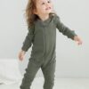 Owlivia Organic Cotton Baby Boy Girl Zip up Sleep 'N Play Pjs, Footless, Long Sleeve - Image 3