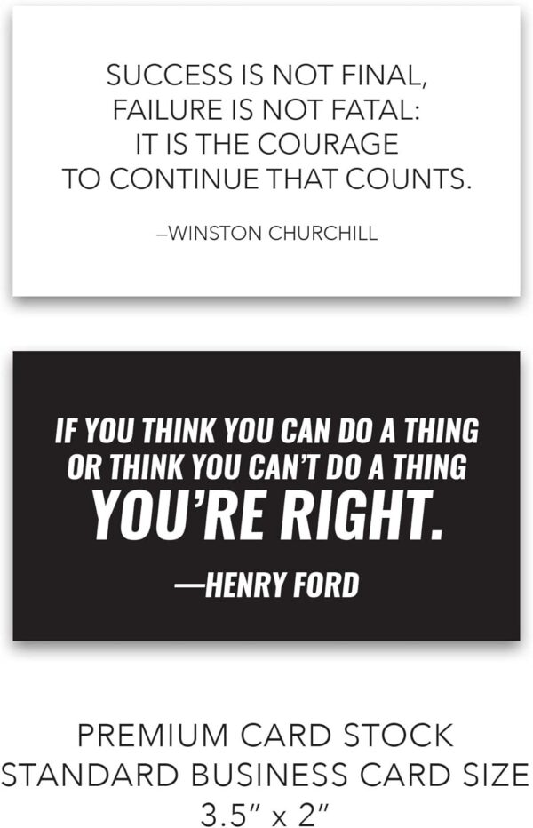 FOCUS AND ZEAL Positive Affirmations Cards | Motivational Cards | Meditation Cards Inspirational Success Quote | Historically Famous Leaders & Innovators | For Men & Women | Business Card Size 30 pcs - Image 4