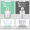 Electric Garlic Chopper, Mini Portable Veggie Chopper, 250ML Garlic Grinder Masher Onion Chopper, Blender to Vegetable, Wireless Food Processor for Ginger, Chili, Fruit, Meat, etc - Image 3
