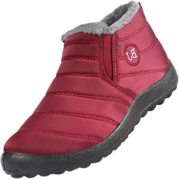 Snow Boots for Women Waterproof Furry Fluffy Shoes Warm Lined Anti-Slip Outdoor Indoor Winter Boots