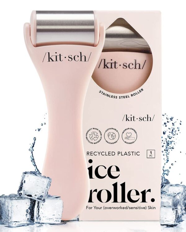 Kitsch Ice Face Roller – Stainless Steel Cold Roller for Face and Eye – Soothes Puffiness, Sore Muscles, and Headaches – Self Care Gift for Women - Terracotta