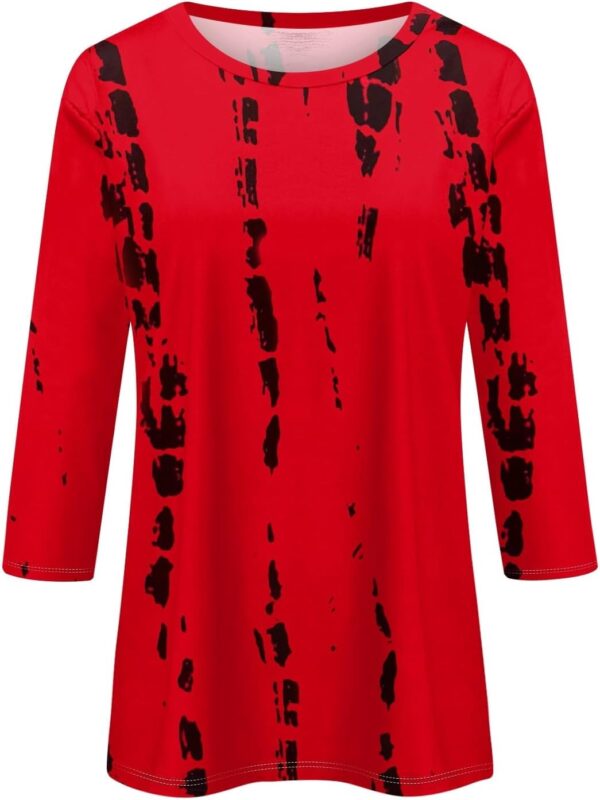 YUTANRAL 3/4 Length Sleeve Womens Tops 2025 Spring Summer Dressy Casual Round Neck Ladies Blouses Tunic - Image 4