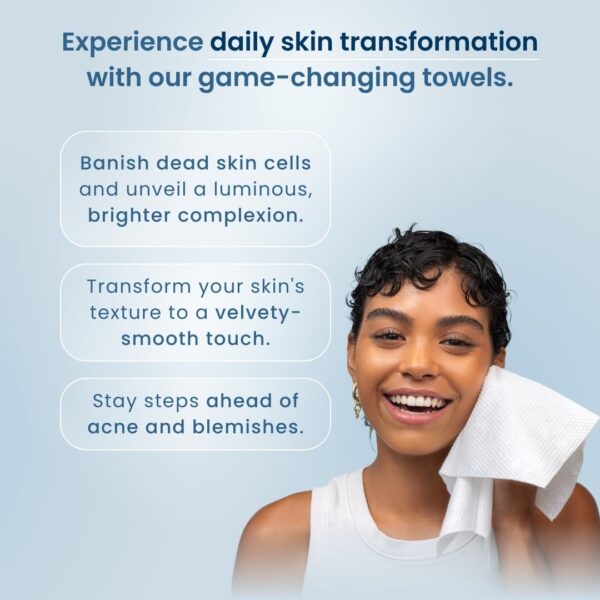 Clean Skin Club Clean Towels XL™ Supreme, 100% USDA Biobased Face Towel, Disposable Face Towelette, Eczema Association Accepted, Makeup Remover Dry Wipes, Ultra Soft, 50 Ct, 1 Pack - Image 8