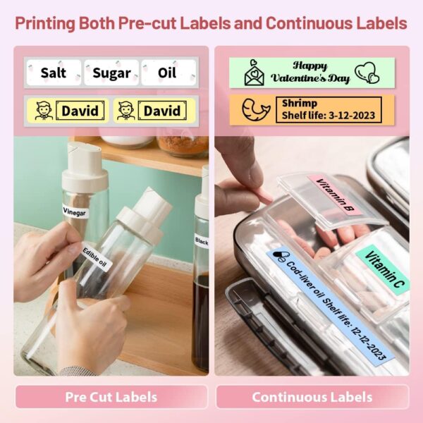 Phomemo Label Maker Machine, D30 Portable Handheld Bluetooth Mini Label Printer, Multiple Templates for Smartphone Thermal Small Label Maker Rechargeable Easy to Use for Home Office School - Image 6