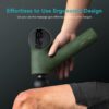 Opove Massage Gun Fascia Percussive Muscle Massager 14.5mm for Back Pain Relief Workout Recovery in Gym Home Office Daily Massage, Ergonomic for Effortless to Use, Apex Green - Image 3
