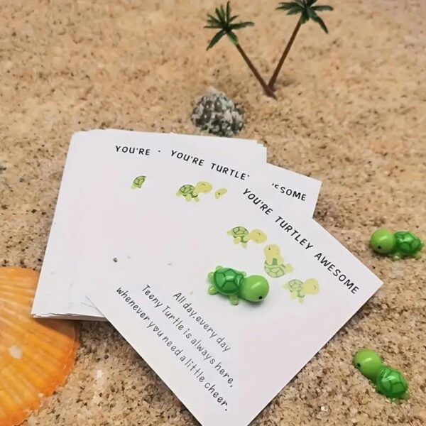 Mini Pocket Hug Turtle, You're Turtley Awesome Inspirational Gift with Card, Thank You Note Cards Greeting Card Mini Sea Turtle Figure Pocket Hug Gift for Friends and Family,Cards and Card Stock (Purple) - Image 5