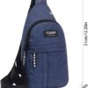 Overstock Items Clearance, Sling Bag for Women Mens, with USB Charging Port, Small Backpack Sash Bag for Walking Hiking - Image 3