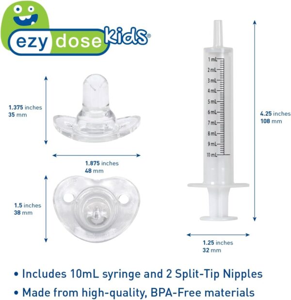 EZY DOSE Medicine Dispenser & Liquid Oral Syringe, Safe & Easy to Use, Precise Dosage for Distribution of Medication, Ideal for Liquids, Clear and Easy to Read Measurements, BPA-Free, Made in the USA - Image 3