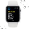 Apple Watch SE (2nd Gen) (GPS + Cellular, 40mm) - Silver Aluminum Case with White Sport Band, M/L (Renewed) - Image 4