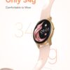 AGPTEK Smart Watch for Women, 5ATM Waterproof Smartwatch for Android and iOS Phones, Fitness Tracker Watch with 100+ Sports Modes, Heart Rate Monitor Pedometer Sleep Monitor, Pink - Image 2