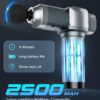 Massage Gun, Deep Tissue Massage Gun for Pain Relief, Handheld Electric Muscle Back Massager, Super Quiet Percussion Electric Massager with 30 Speed Levels 6 Massage Heads, Carry Case (Grey) - Image 4