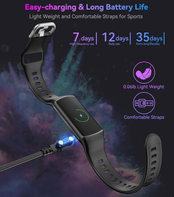 Smart Watch Fitness Tracker with 24/7 Heart Rate, Blood Oxygen Blood Pressure Monitor Sleep Tracker 120 Sports Modes Activity Tracker Step Calorie Counter IP68 Waterproof for Andriod iPhone Women Men - Image 3
