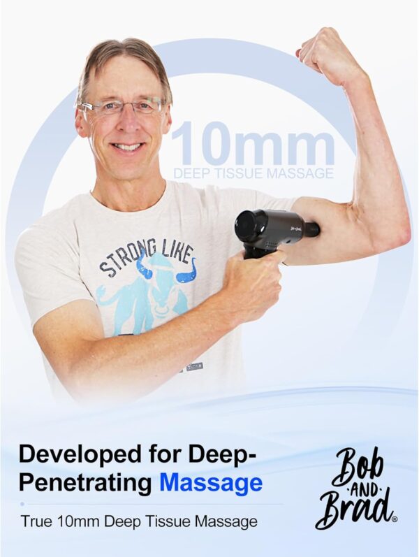 BOB AND BRAD T2 Massage Gun, Percussion Muscle Massage Gun Deep Tissue with 10MM Amplitude, Upgraded 4000 mah Battery Handheld Electric Massager for Athletes Pain Relief, FSA and HSA Eligible - Image 2
