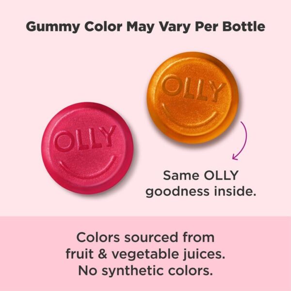 OLLY Undeniable Beauty Gummy, For Hair, Skin, Nails, Biotin, Vitamin C, Keratin, Chewable Supplement, Grapefruit, 30 Day Supply - 60 Count - Image 2