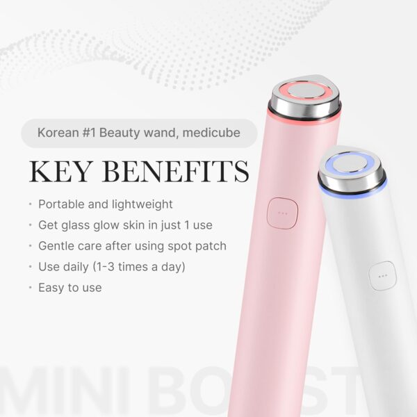 medicube Mini Booster Pro White | Affordable At-Home Facial Skin Care Tool for Beginners - Portable Glow Booster for Glass Skin, Boosting Skin Care Absorption, Skin care for teens, Korean Skin Care - Image 6