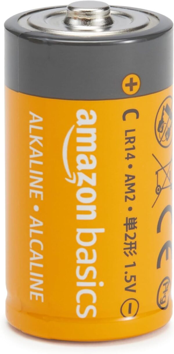Amazon Basics 24-Pack C Cell Alkaline All-Purpose Batteries, 1.5 Volt, 5-Year Shelf Life - Image 2