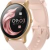 AGPTEK Smart Watch for Women, 5ATM Waterproof Smartwatch for Android and iOS Phones, Fitness Tracker Watch with 100+ Sports Modes, Heart Rate Monitor Pedometer Sleep Monitor, Pink