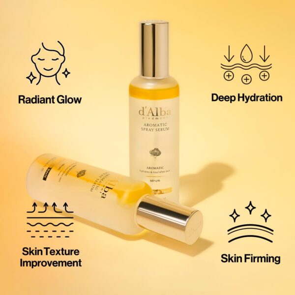 d'alba Piedmont Italian White Truffle First Aromatic Spray Serum, Fragrant VEGAN Glowy Antioxidant Face Mist, Deep Hydration Skin Firmness, Korean Skin Care (4.05 fl.oz) - Image 5