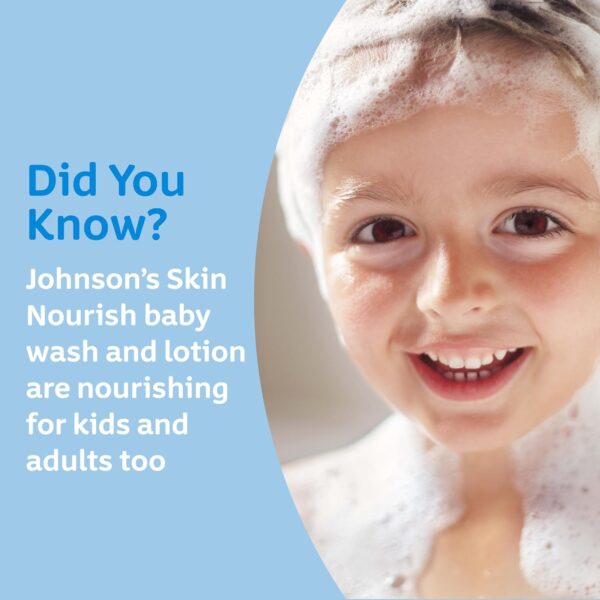 Johnson's Skin Nourishing Moisture Baby Body Wash With Vanilla & Oat Scents, Hypoallergenic & Tear Free Baby Bath Wash, Paraben-, Dye-, Sulfate & Phthalate-Free, 20.3 fl. oz - Image 7