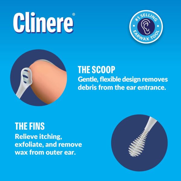 Clinere® Ear Cleaners Club Value Pack, 36 Count Earwax Remover Tool Safely and Gently Cleaning Ear Canal at Home, Itch Relief, Ear Wax Buildup, Works Instantly - Image 3