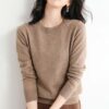 2024 New Cashmere Sweaters for Women Mock Neck Soft Long Sleeve Pullover Sweater Classic Fall/Winter Sweater Tops - Image 2