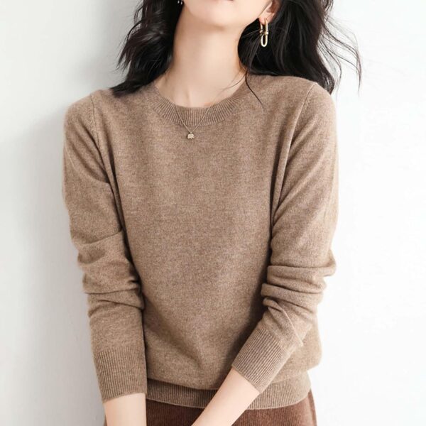 2024 New Cashmere Sweaters for Women Mock Neck Soft Long Sleeve Pullover Sweater Classic Fall/Winter Sweater Tops - Image 2