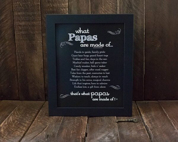 Papa Chalkboard Frame - Gift for Papa for Father's Day, Birthday, Birth of Grandchild - Made in USA - Image 4