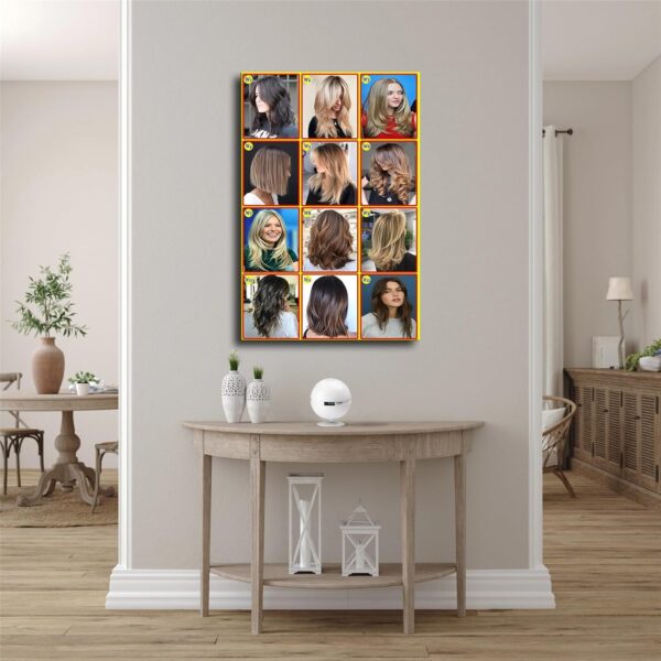 Barbershop Haircuts for Woman Art Poster Room Aesthetic Wall Art Canvas Decoration Home Decor Gifts (08×12inch Unframed) - Image 3