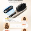 Portable Hot Brush Hair Straightener, 6400mAh USB Rechargeable Mini Hair Straightening Brush for Traveling, Cordless Hair Comb High Level Negative Ions, Intelligent Thermal Sensor - Image 3