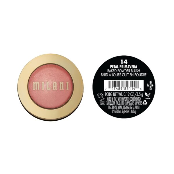 Milani Baked Blush, Powder Blush for Cheeks, Cruelty Free Makeup - Shape, Contour & Highlight Face for a Shimmery or Matte Finish -Petal Primavera - Image 3