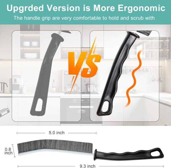 Crevice Cleaning Brush, Multifunctional Hard-Bristled Gap Scrub Brush, 2025 New Multifunctional Gap Cleaning Brush Tool, Dead Corners Brushes for Bathroom Kitchen Tiles Window Door Slots, 3pcs - Image 5