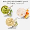 Large 4.5 Cup Baby Food Maker, 4-1 Steamer and Blender Food Processor for Homemade Organic Puree Smoothie Mash, Sterilize and Warm Function, 6 Pack Reusable Food Pouches, Baby Essentials - Image 2