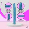 Allegro Combs 3-Row Detangling Comb, Wide Tooth Curl Defining Brush, Perfect for Women Curly Hair Stylists, Curl Defining Comb, Made In The USA, Baby Blue (1 Piece) - Image 4