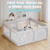Baby Playpen 50x50 Inch, Play Pens for Babies and Toddlers Baby Fence Baby Play Yards for Indoor & Outdoor with Breathable Mesh Anti-Fall Playpen - Image 2