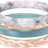 Egnaro Women’s Silicone Thin and Stackable Bridal Ring Sets, Rubber Wedding Bands, Variety Multipack With Breathable Grooves Workout Accessories