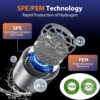 Hydrogen Water Bottle Generator, Portable Rechargeable aquahealth Hydrogen Water, Hydrogen Water Ionizer Machine, with SPE/PEM Technology, for Home Office Travel Fitness Drinking, Silver - Image 3