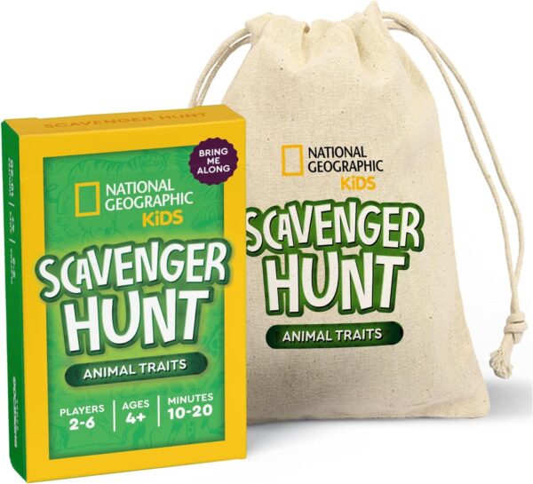 National Geographic - Outdoor Scavenger Hunt Card Game for Kids 4 & Up - Fun Summer & Outside Activity - Gifts for Boys & Girls Ages 4, 5, 6, 7, 8, 9