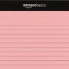 Amazon Basics Wide Ruled 8.5 x 11.75-Inch 50 Sheet Perforated Lined Writing Note Pads, Pack of 6, 300 Count, Multicolor - Image 4