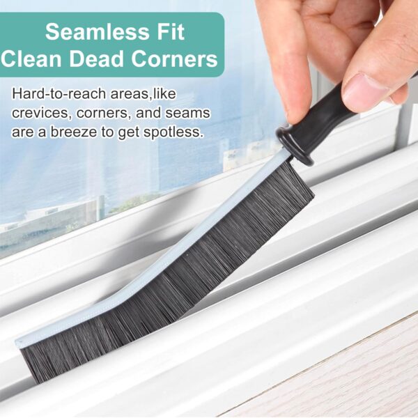 Crevice Cleaning Brush, Multifunctional Hard-Bristled Gap Scrub Brush, 2025 New Multifunctional Gap Cleaning Brush Tool, Dead Corners Brushes for Bathroom Kitchen Tiles Window Door Slots, 3pcs - Image 2